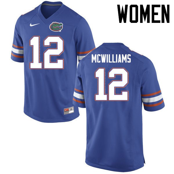 Florida Gators Women #12 C.J. McWilliams College Football Jersey Blue